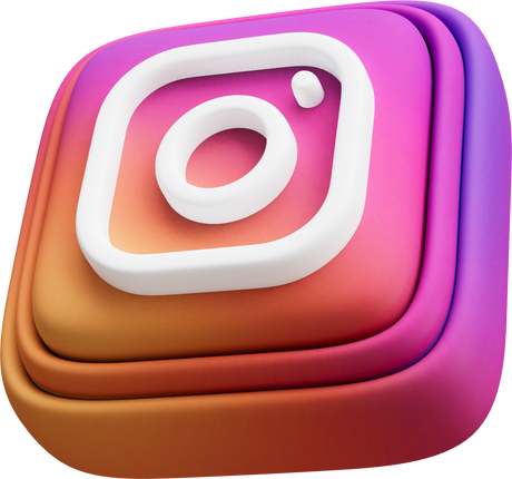 Instagram logo 3d render Cutout